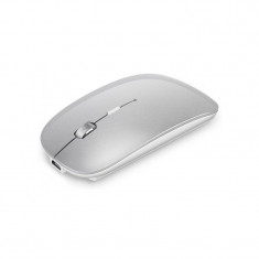 Mouse slim wireless, Bluetooth, USB, 2.4Ghz, 1600 dpi, argintiu, ANTADESIM