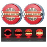 2 x Led Lumini spate runda Neon pentru camion remorca &Oslash; 124mm 12v 24v