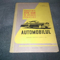 AUTOMOBILUL MANUAL PENTRU CLASA A X A 1960