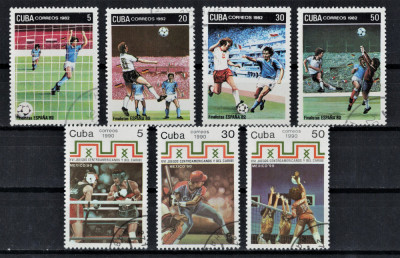 CUBA 1982/1990 - Sport, Fotbal, Baseball / serii complete foto