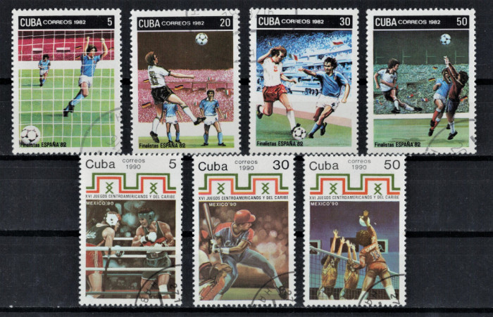 CUBA 1982/1990 - Sport, Fotbal, Baseball / serii complete