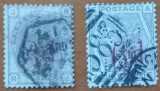 ANGLIA(U.K)-1883--''Regina VICTORIA- set 2val cu supratipar ros-cu nr.18 si 21 de plansa''(cat MI.=180e)-stamp.RARR! -Vezi-Scan poze si catalog.