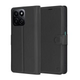 Husa Honor 200 Smart Techsuit Leather Folio, negru