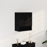 Dulap de perete vidaXL Negru Stejar 60x31x70 cm din lemn prelucrat