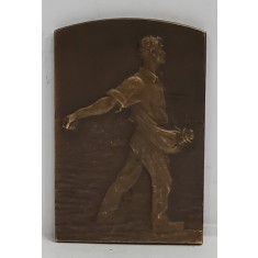 Ren&eacute; Baudichon - Semanator, Placheta din Bronz