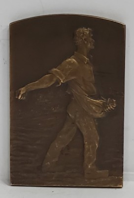 Ren&amp;eacute; Baudichon - Semanator, Placheta din Bronz foto