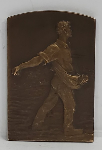 Ren&eacute; Baudichon - Semanator, Placheta din Bronz