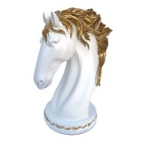 Cumpara ieftin Statueta decorativa, Bust Cal, Alb, 32 cm, 218H-2