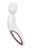 Vibrator Masaj Wand-erland, 50 Programe Vibratii, Silicon, USB, Alb, 34 cm