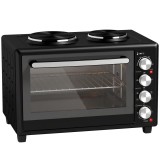 HOMCOM 36L cuptor mini cu 2 plite, cuptor electric de masă cu ventilare, 90&ndash;230 &deg;C | Aosom Romania