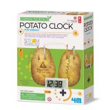 Joc educativ ceasul cartof, Potato Clock, Green Science, 4M
