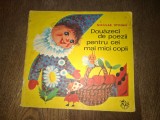 DOUAZECI DE POEZII PENTRU CEI MAI MICI COPII- NICULAE STOIAN, 1972 *** CARTE RARA * * ILUSTRATA DE STELA CRETU