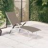 VidaXL Șezlong, gri taupe, aluminiu și textilenă 310523