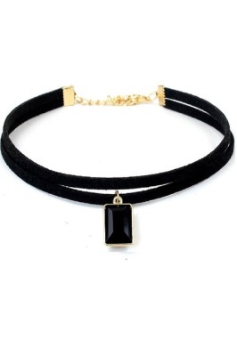 Choker Mystyle Fashion Black Duble Delux - Colier elegant pentru gat foto