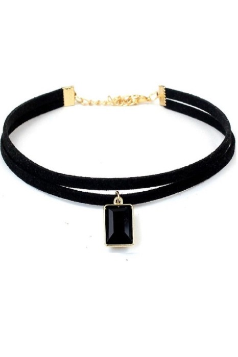 Choker Mystyle Fashion Black Duble Delux - Colier elegant pentru gat