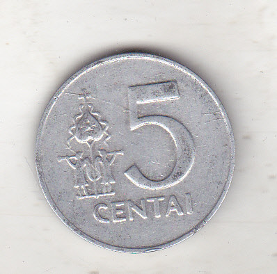 bnk mnd Lithuania 5 centai 1991 foto