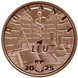 ROMANIA 1 LEU 2025 - George Emil Paladi - 80 Ani de la Infiintarea Universitatii de Medicina Tg Mures, In folder Special BNR , PROOF , Seria 00220
