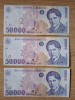 Lot 3 Bancnote Romania 50.000 Lei 1996, George Enescu, UNC