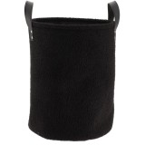 Coș Rufe Textil Mic 30 &times; 38 Cm &ndash; Negru | Organizatoare Baie