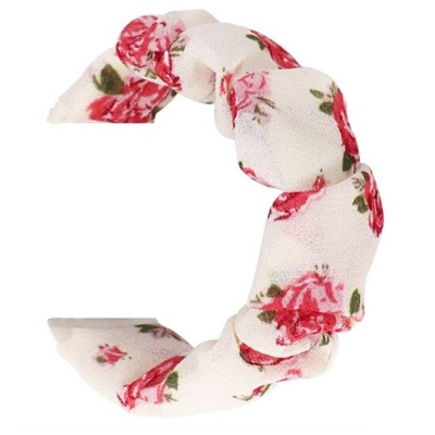 Curea textila elastica, compatibila Amazfit BIP 3, telescoape Quick Release, Scrunchies 22 foto