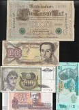 Set 5 bancnote de prin lume adunate (cele din imagini) #378, Asia