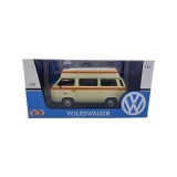 Macheta Volkswagen type 2 (t3), high roof ambulance yellow/white 1:24 deschide portbagajul