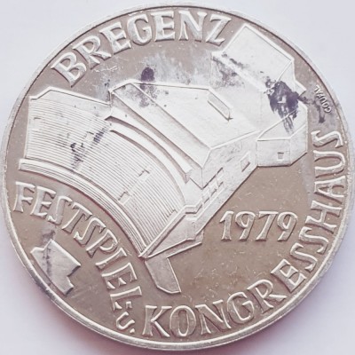 454 Austria 100 Schilling 1979 Congresshall Bregenz km 2945 argint foto
