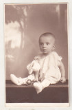 Bnk foto Portret de copil - Foto F A Brand Ploiesti, Romania 1900 - 1950, Sepia, Portrete