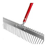 Perie metalica METAL STRONG pentru perierea betonului latime 900mm, distanta intre dinti 19mm si doua manere din aluminiu 1.8m