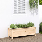 Strat &icirc;nălțat de grădină, 119,5x40x39 cm, lemn masiv de pin, vidaXL