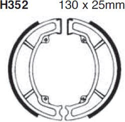 Set saboti frana (ferodo) EBC H352 - Honda Vision - Lead 100-110 - CBF - CG - NES - SES - Honda SH 4T 125-150 - CBF 250cc foto