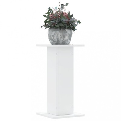 vidaXL Suporturi de plante, 2 buc., alb, 30x30x60 cm, lemn prelucrat foto