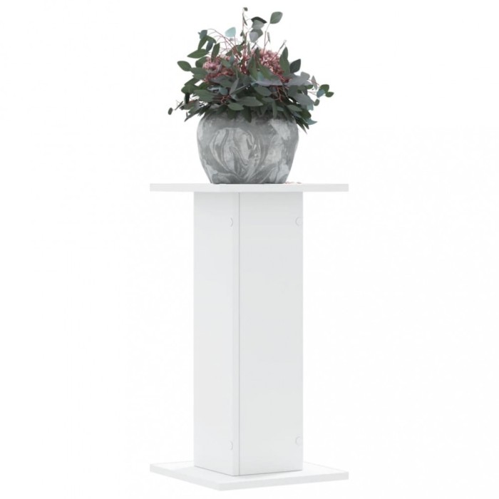 vidaXL Suporturi de plante, 2 buc., alb, 30x30x60 cm, lemn prelucrat