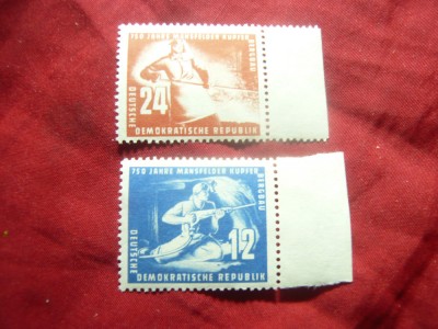 Serie DDR 1950 - 750 Ani Ind. Extractiva , 2 valori foto