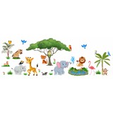 Autocolant camere copii - Animale in Savana - 2 coli de 60x90 cm