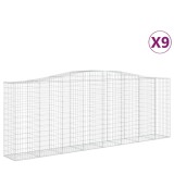 Cumpara ieftin Cosuri gabion arcuite 9 buc, 400x50x140/160 cm, fier galvanizat