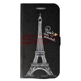 Husa Flip HTC 10, Piele, Stand, Magnet, Design Paris Mon Amour