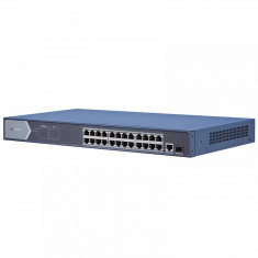 Switch 24 porturi POE Gigabit Hikvision DS-3E0526P-E; L2, UNMANAGED; 24 ? Gigabit PoE ports, 1 ? Gigabit RJ45 port, and 1 ? Gigabit SFP fiber optical foto