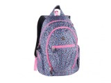 Rucsac pentru scoala cu 6 compartimente,model Pink Heart,42x28x24 cm