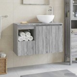 Cumpara ieftin Set dulap baie 2 buc. Sonoma gri 79,5 x 35 x 80 cm