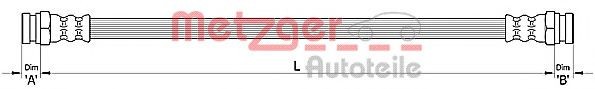 Conducta / cablu frana FIAT STILO Multi Wagon (192) (2003 - 2008) METZGER 4110485