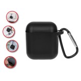 Husă pentru căști cu carabină metalică, neagră, silicon, CMCLASS