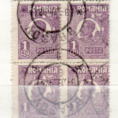 Romania 1920 Ferdinand bloc stampilat