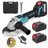 Cumpara ieftin Polizor unghiular fara fir, motor fara perii, 800W, 18V, albastru cu negru