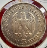 (A59) MONEDA DIN ARGINT GERMANIA - 5 MARK 1935, LIT. J, PAUL VON HINDENBURG