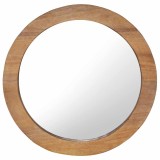 Cumpara ieftin Oglinda de perete, 60 cm, tec, rotund