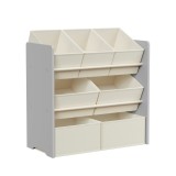 Cumpara ieftin Raft pentru depozitare jucarii Songmics Gri 62.5x29.5x60 cm