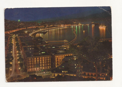 IT2 - Carte Postala - ITALIA - Napoli, Notturno, circulata 1972 foto