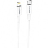 Cablu Date si Incarcare USB-C - Lightning BLUE Power BBX36, 18W, 1m, Alb, Apple