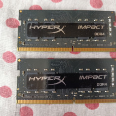 Memorie Ram Kingston HyperX Impact 16GB ( 2 x 8 GB ) 2400Mhz DDR4 Laptop.